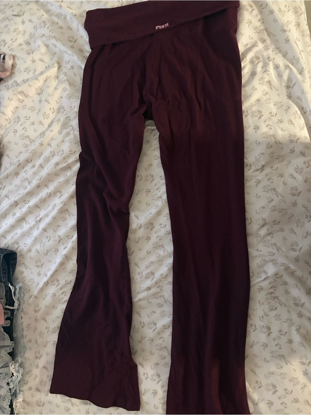 PINK Victoria's Secret Deep Maroon Yoga Pants